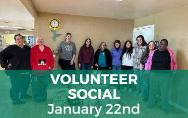 Volunteers posing for a photo